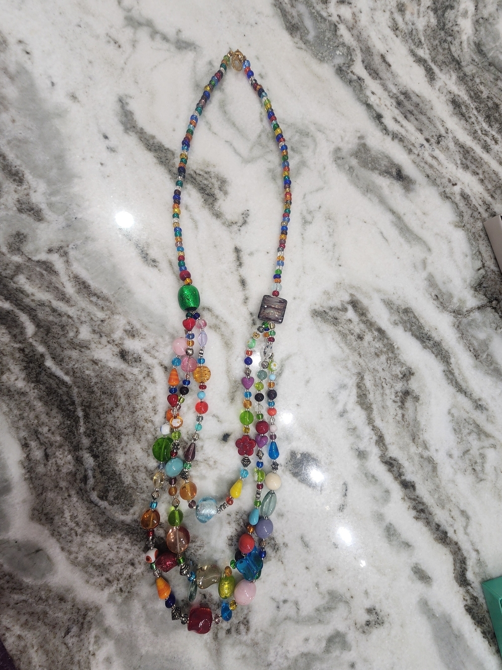 Antica Murrina Handcrafted Multicolor Beaded Layered NecklaceVibrant Glass Beads